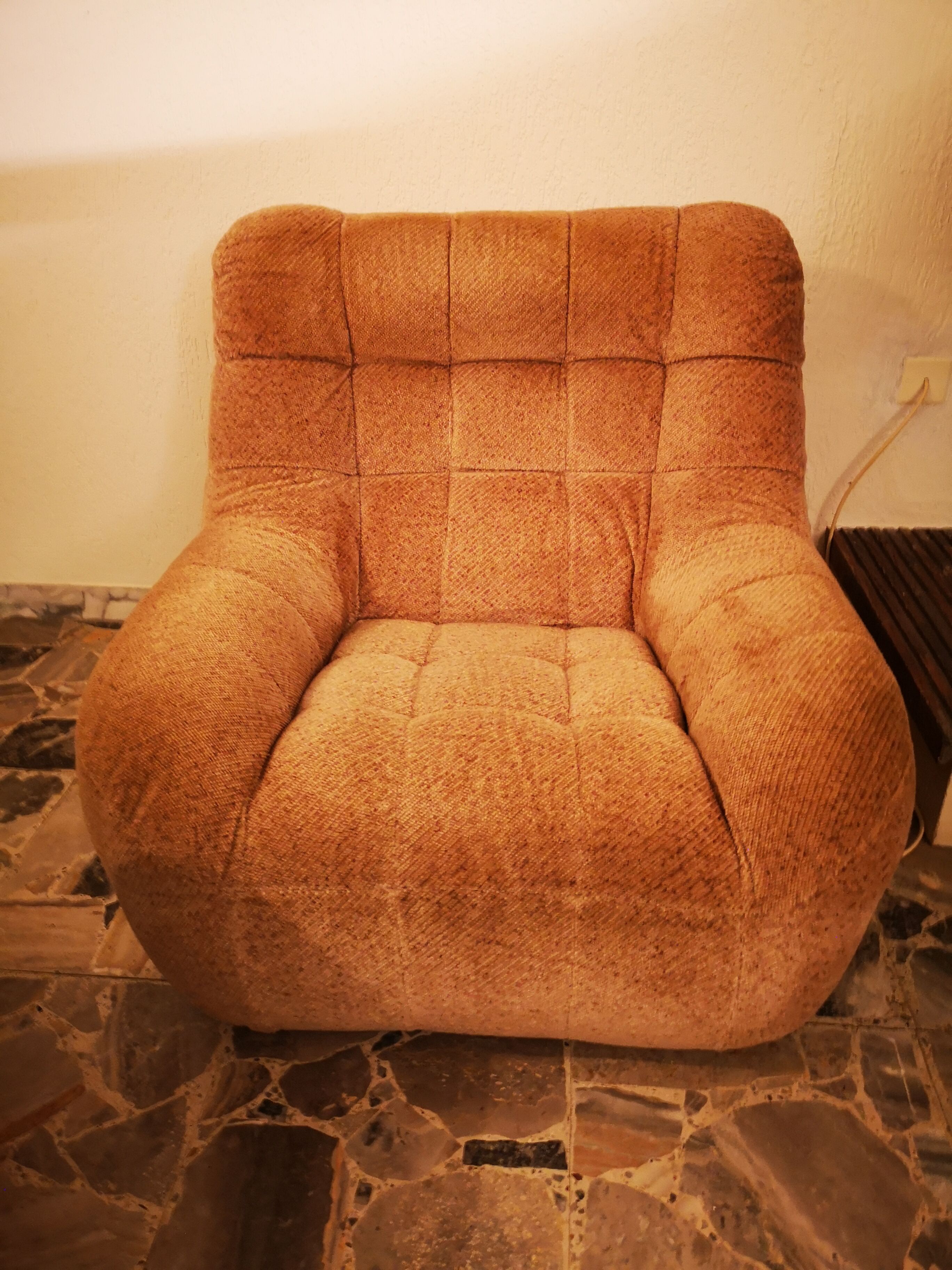Vintage velvet armchair