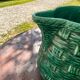 Vintage Pitcher Digoin & Sarreguemines France – Glazed Green Ceramic