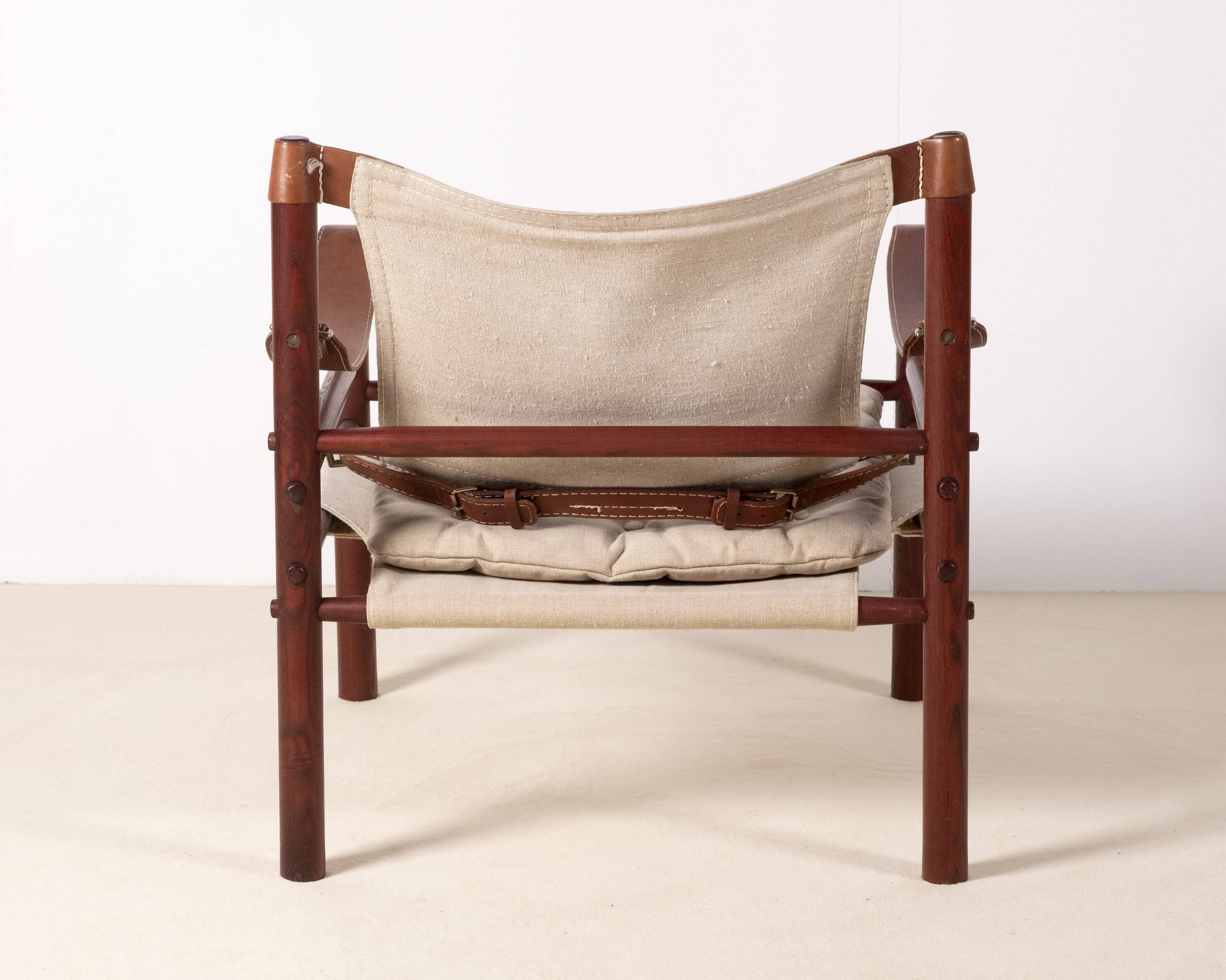 Arne Norell Sirocco Lounge Chair in Ash and Canvas, 1960s Sweden