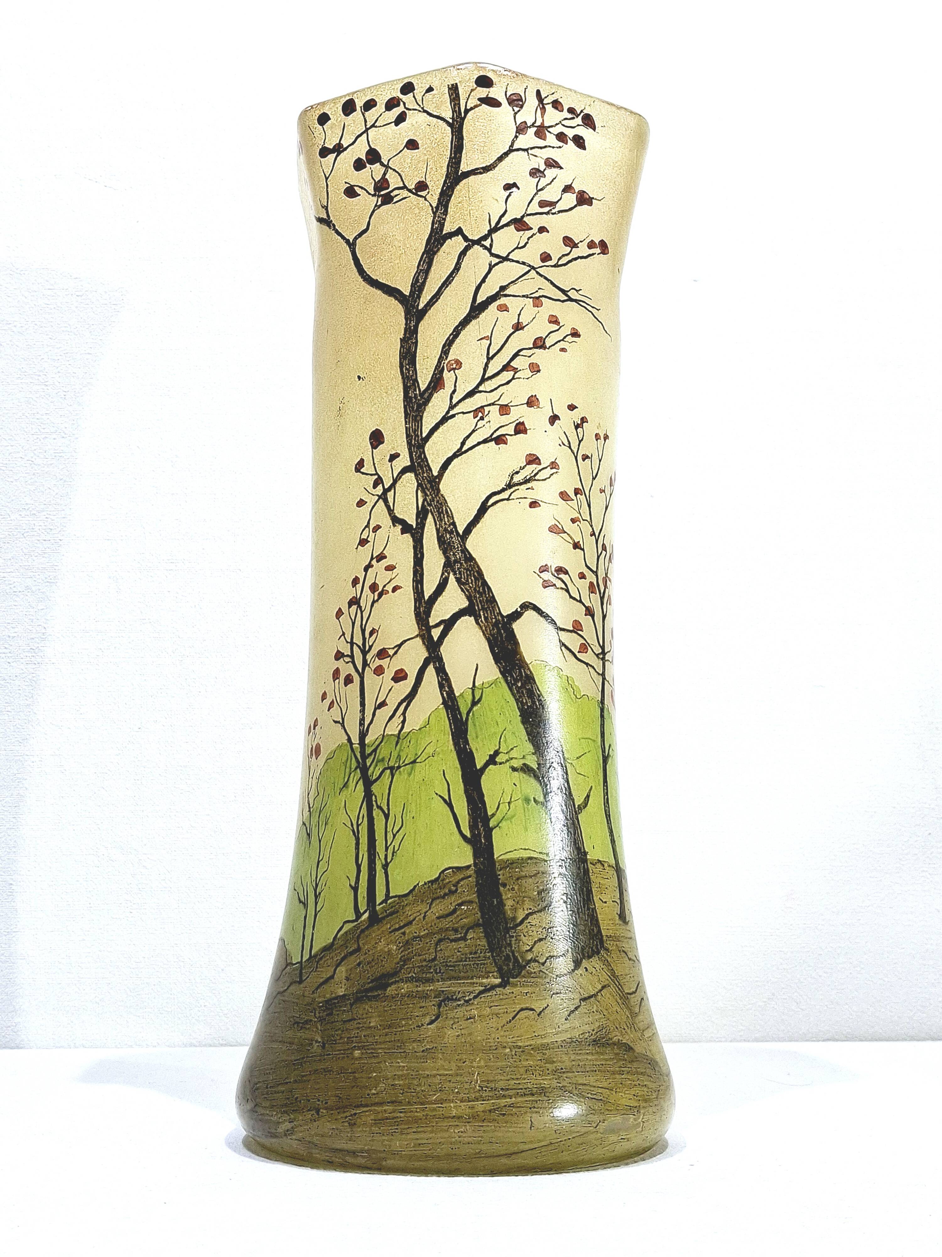 Legras - enamelled vase