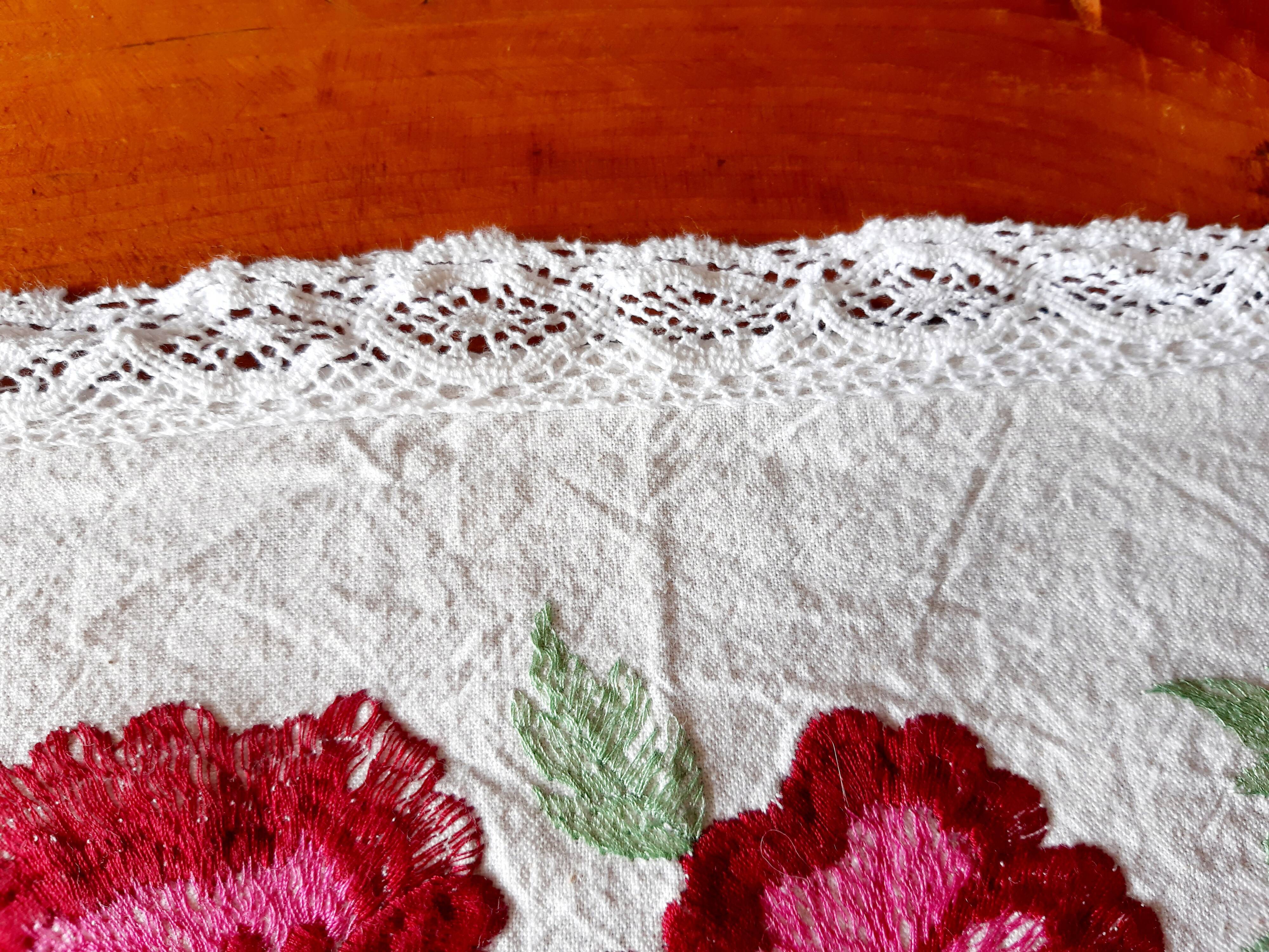 Old linen sheet embroidery 200X260