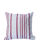 Cushion 40x40 striped red canvas