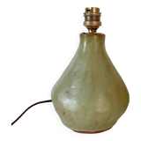 Glazed stoneware lamp base, fabric cable