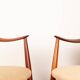 2 Scandinavian armchairs in teak and fabric, new Tyrol model, Gerhard Berg.