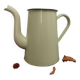 Vintage Yellow Enameled Sheet Metal Coffee Pot