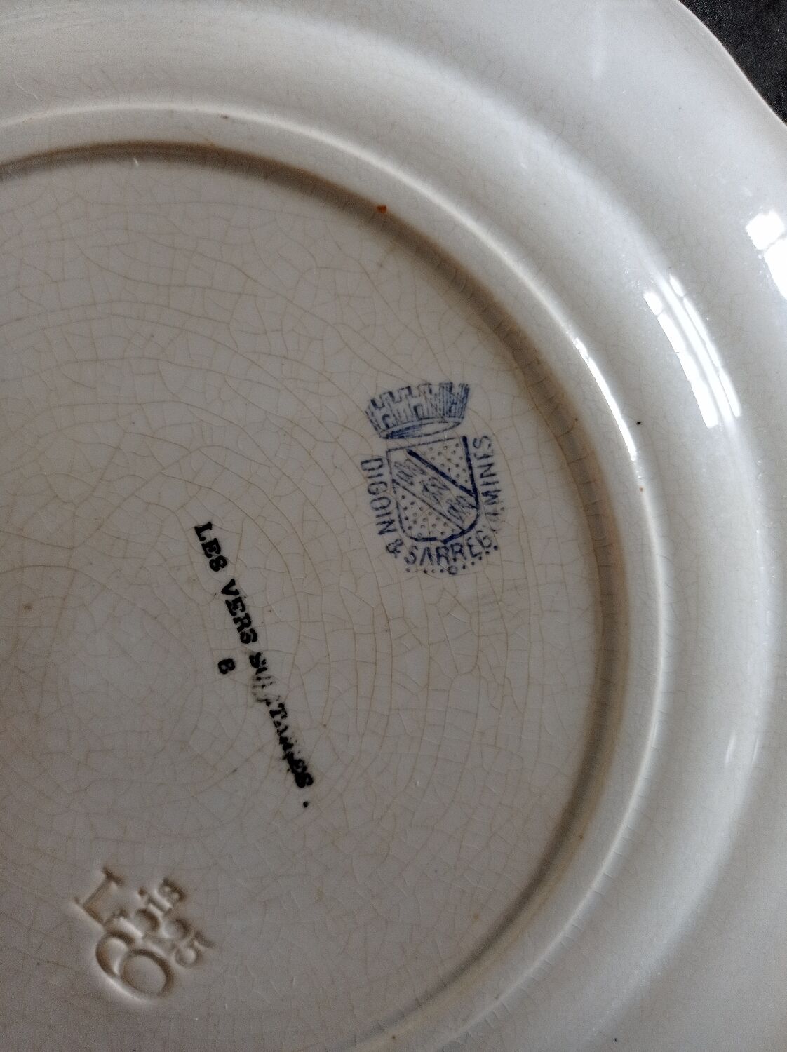 Dessert plate Digoin & Sarreguemines