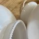 Pair of vintage white glass pendant lamp in the shape of a vintage globe