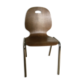 Vintage chair wood and chrome