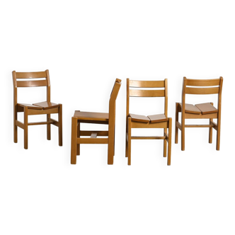 Set of four Maison Regain chairs for Les Arcs, circa 1970