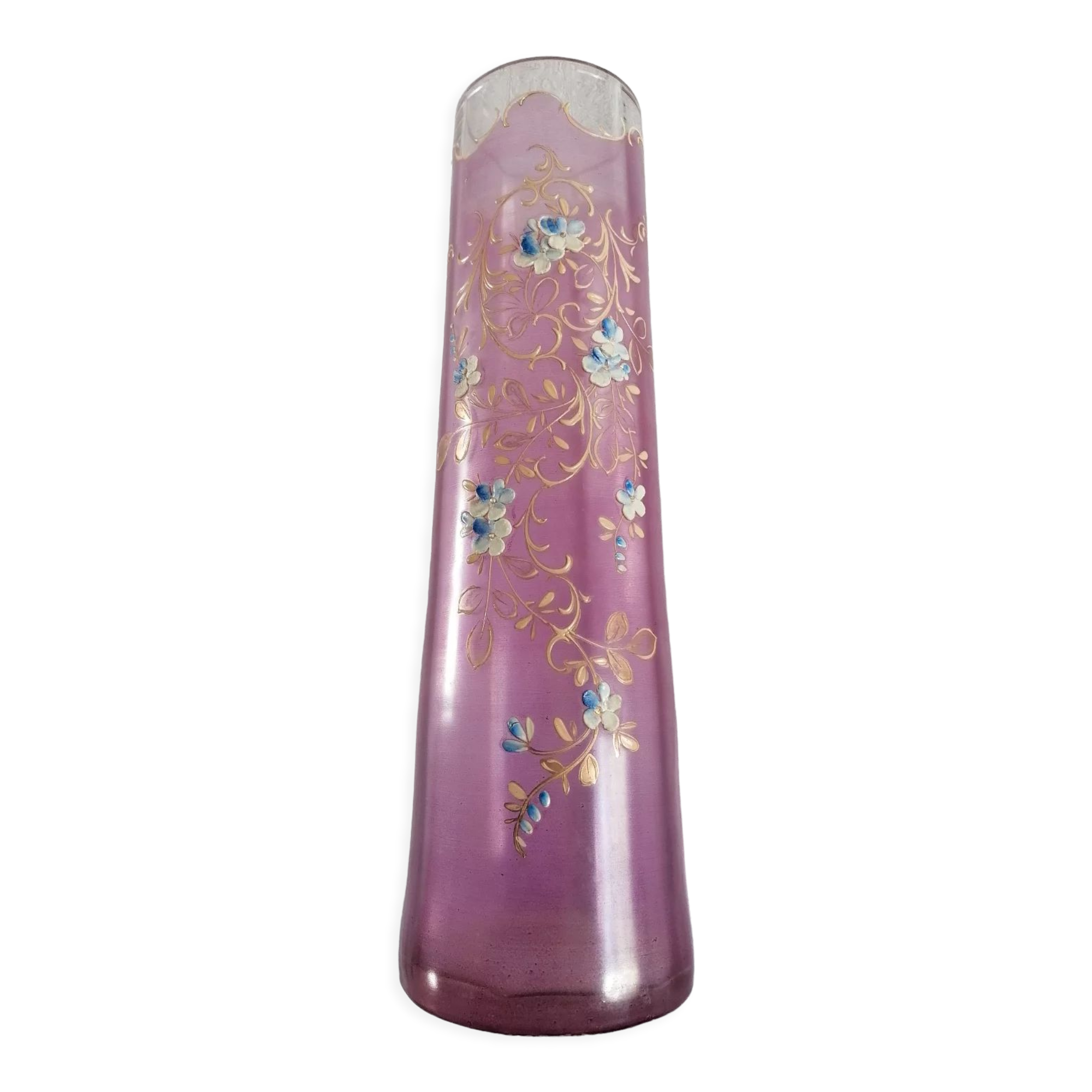 Enamelled roller vase