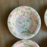 Vintage 80s flower soup plates