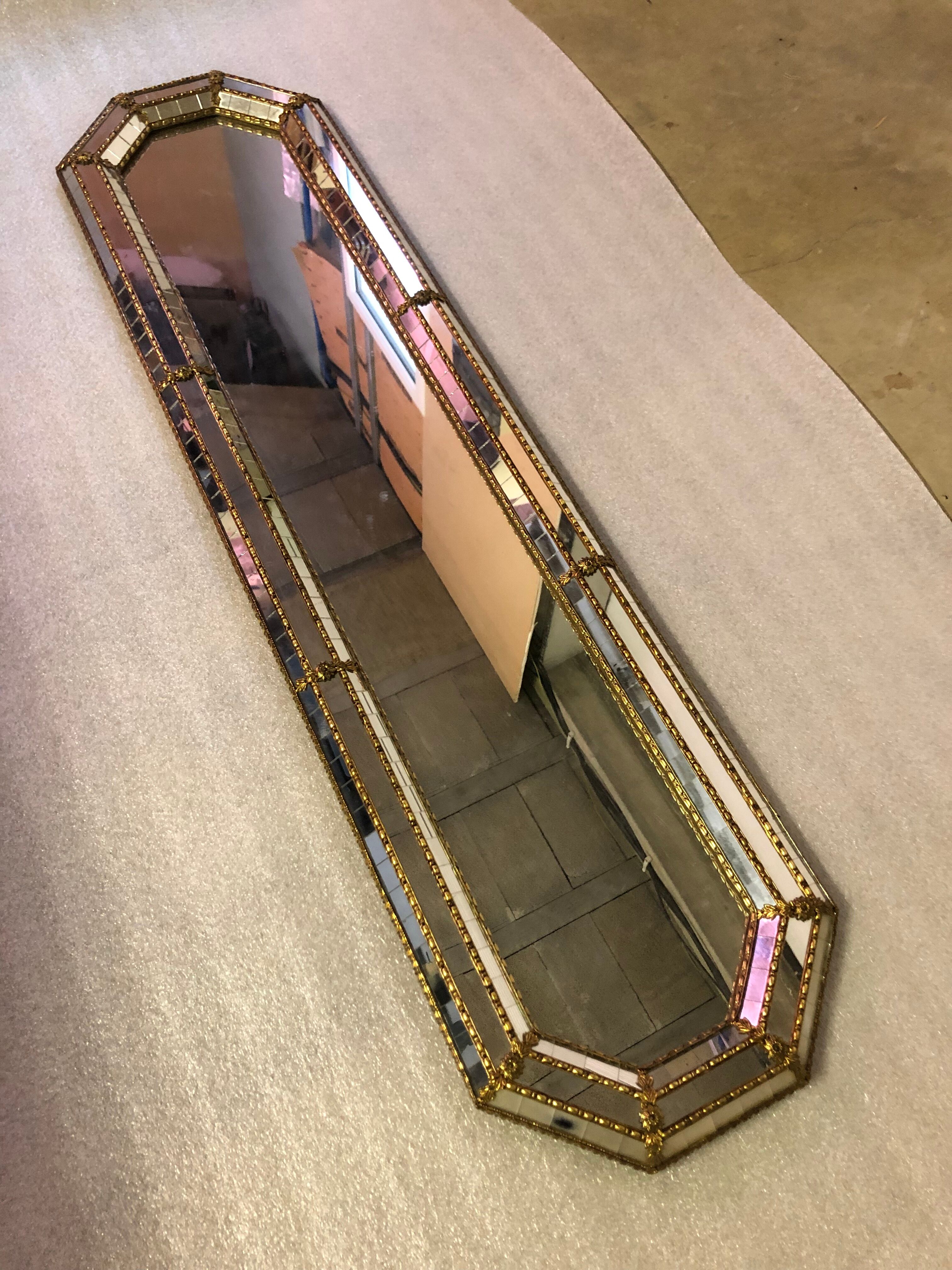 Venetian mirror repels Murano 125x32cm
