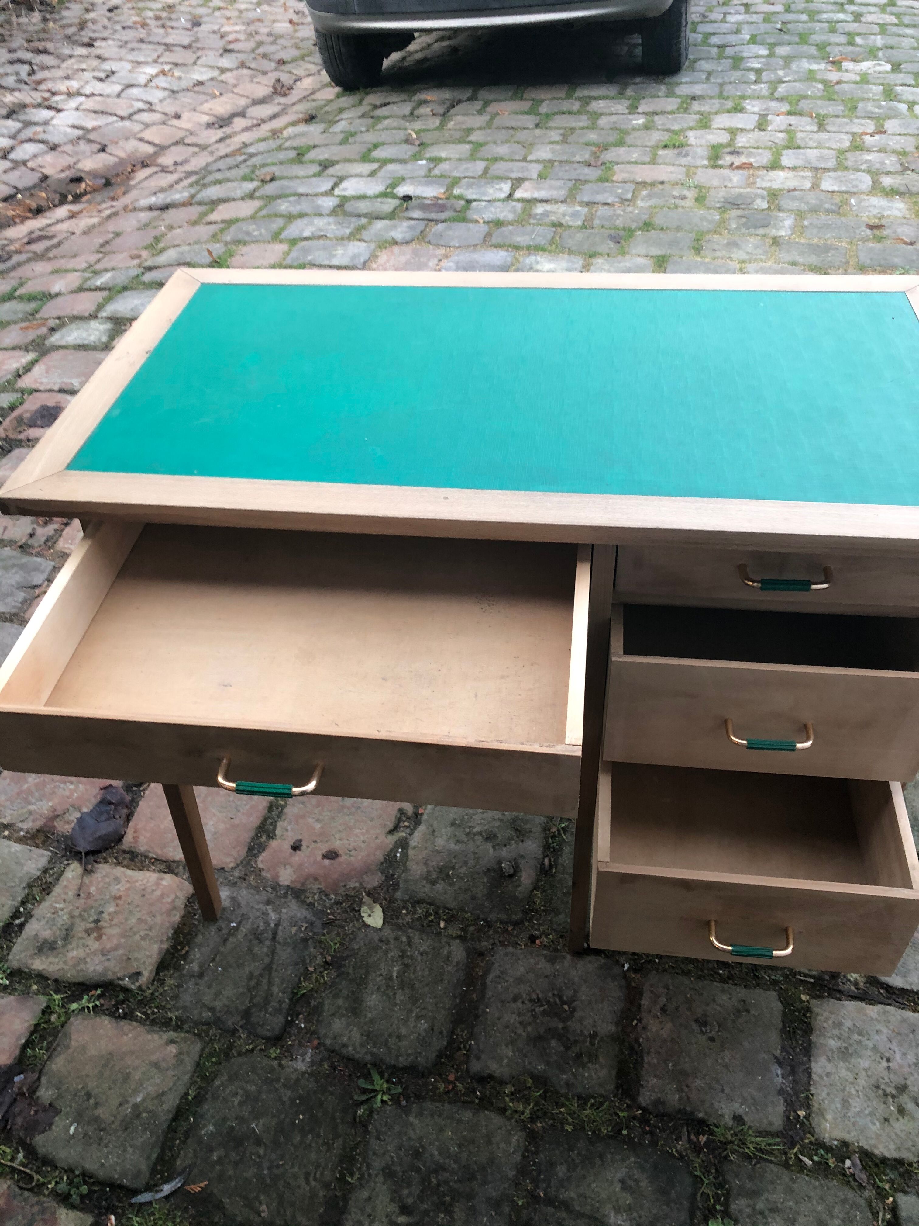 Office feet compass beech 1960 stripped