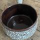 Vallauris ceramic pan – turquoise lava enamel – 1950s/1960s