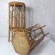 Set of 2 vintage rattan stools