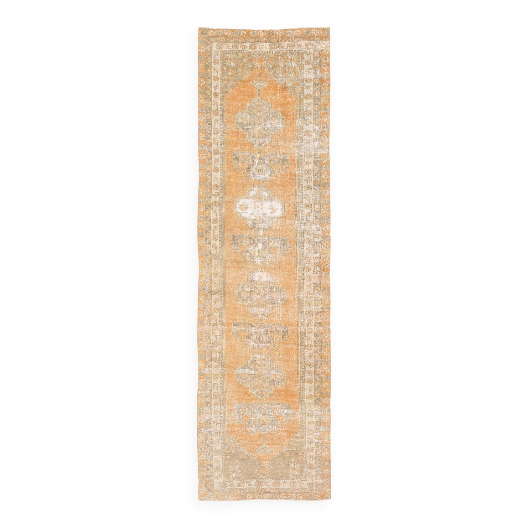 3x12 1960s antique vintage runner rug