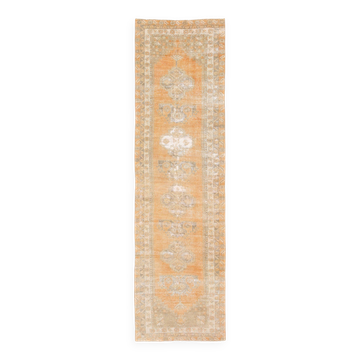 3x12 1960s antique vintage runner rug