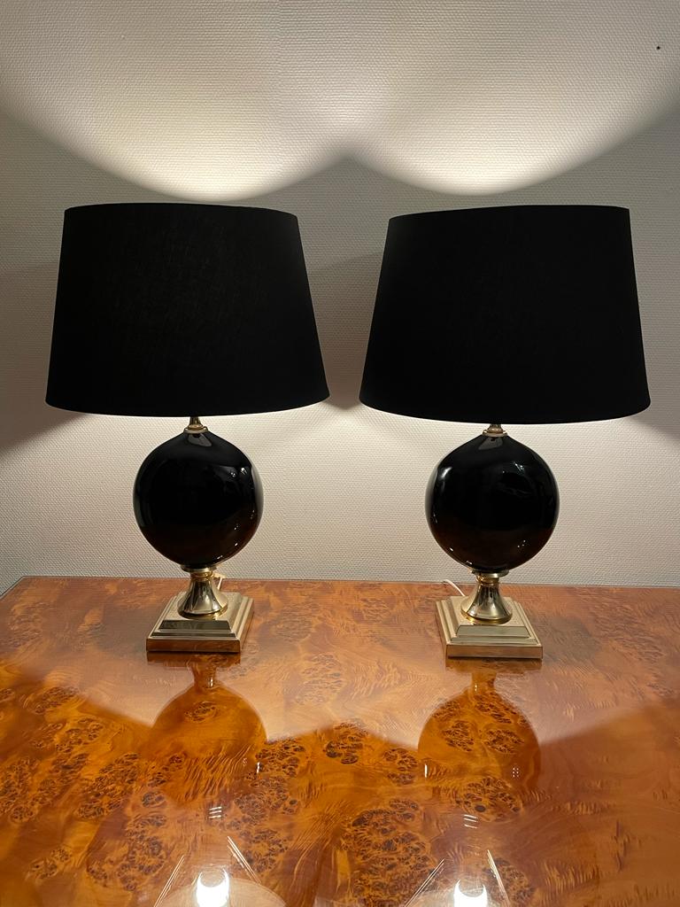 Pair of large vintage lamps Italy