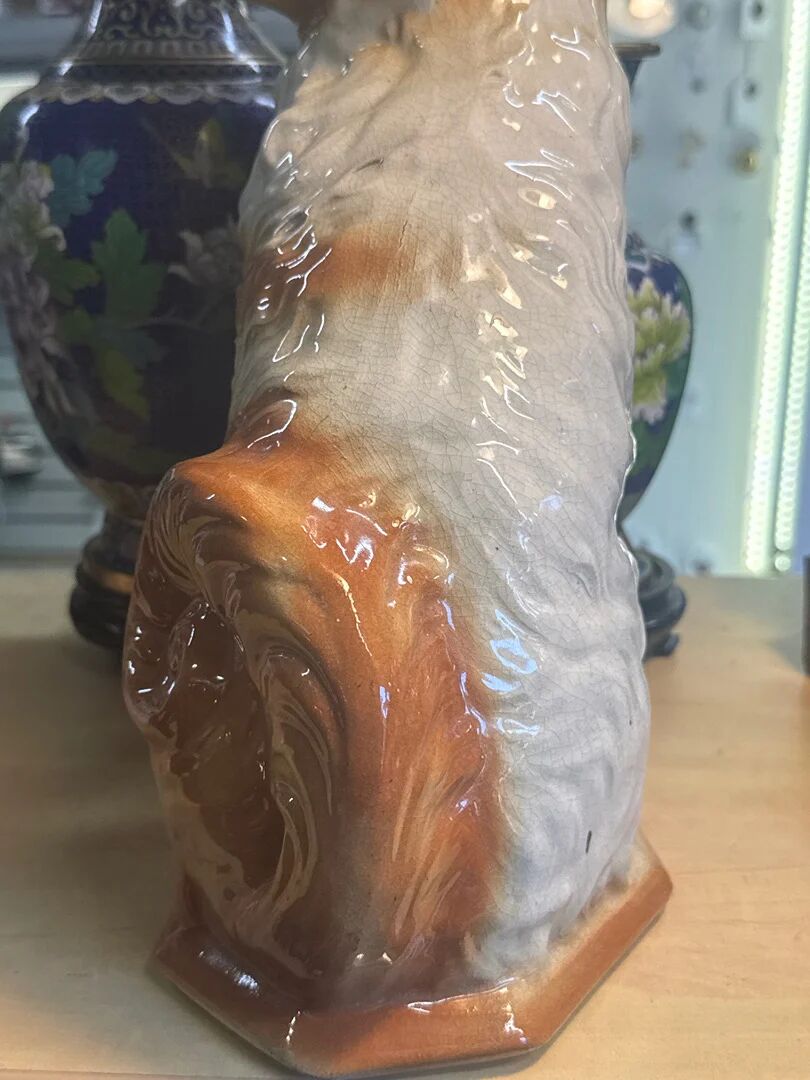 Set of 2 Dog Statues – Staffordshire – Ornament – Vintage Pair