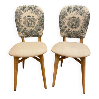 2 renovated vintage chairs from the 50s/60s.