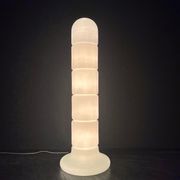 Italian opaline glass zea floor lamp by Salocchi for Lumenform, 1970s