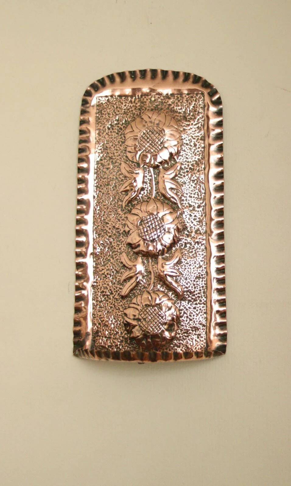Single mid-century Swedish copper sconce