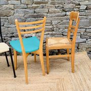 Set of 4 mismatched chairs