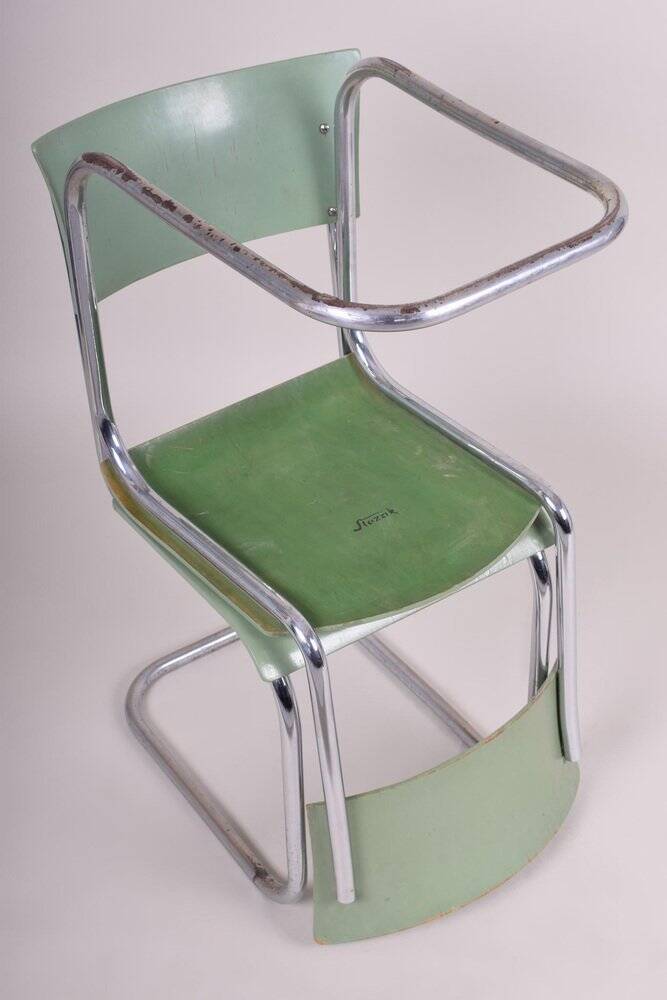 Chaises Bauhaus vintage de Robert Slezák, 1930, ensemble de 4