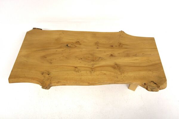 Table basse scandinave en orme, Suède, 1970
