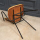 Office chair 1960 tubular seat skaï patina cream