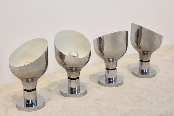 Plafonnier Franco Albini, Franca Helg et Antonio Piva série chrome AM/AS , Italie 1950s