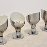 Sophisticated Franco Albini, Franca Helg and Antonio Piva chromed AM/AS series ceiling spotlight, Italy 1950s