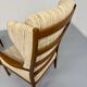 Vintage Casala wingback armchair with ottoman, 1970s design