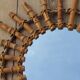 Bamboo sun mirror and rattan of 70 years