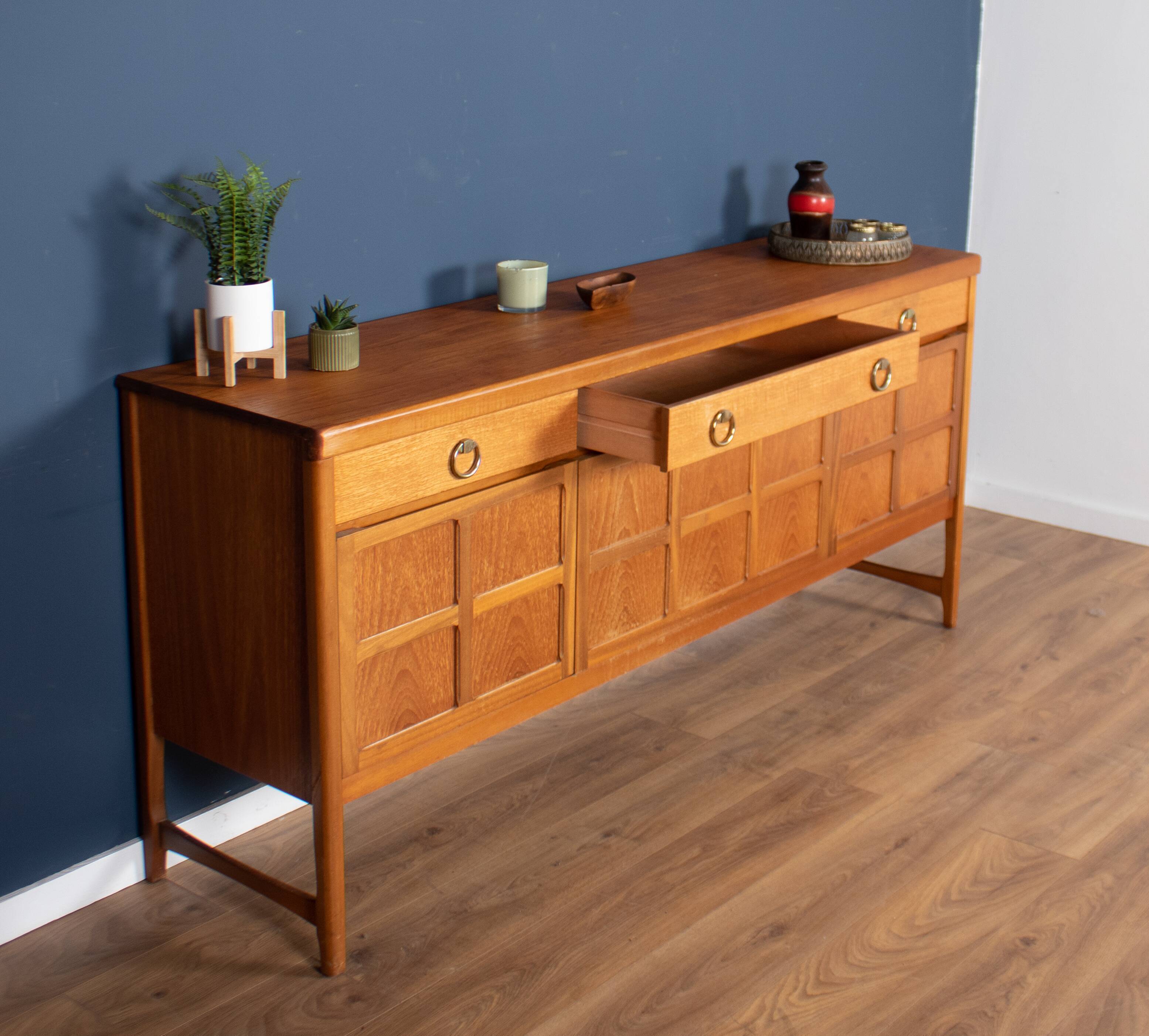 Retro teak 1960s nathan squares mid century sideboard