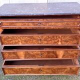 Louis Philippe chest of drawers in mahogany veneer