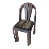 Set of vintage stackable bistro chairs