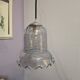 Suspension lampshade bell Vianne in petrol blue colour