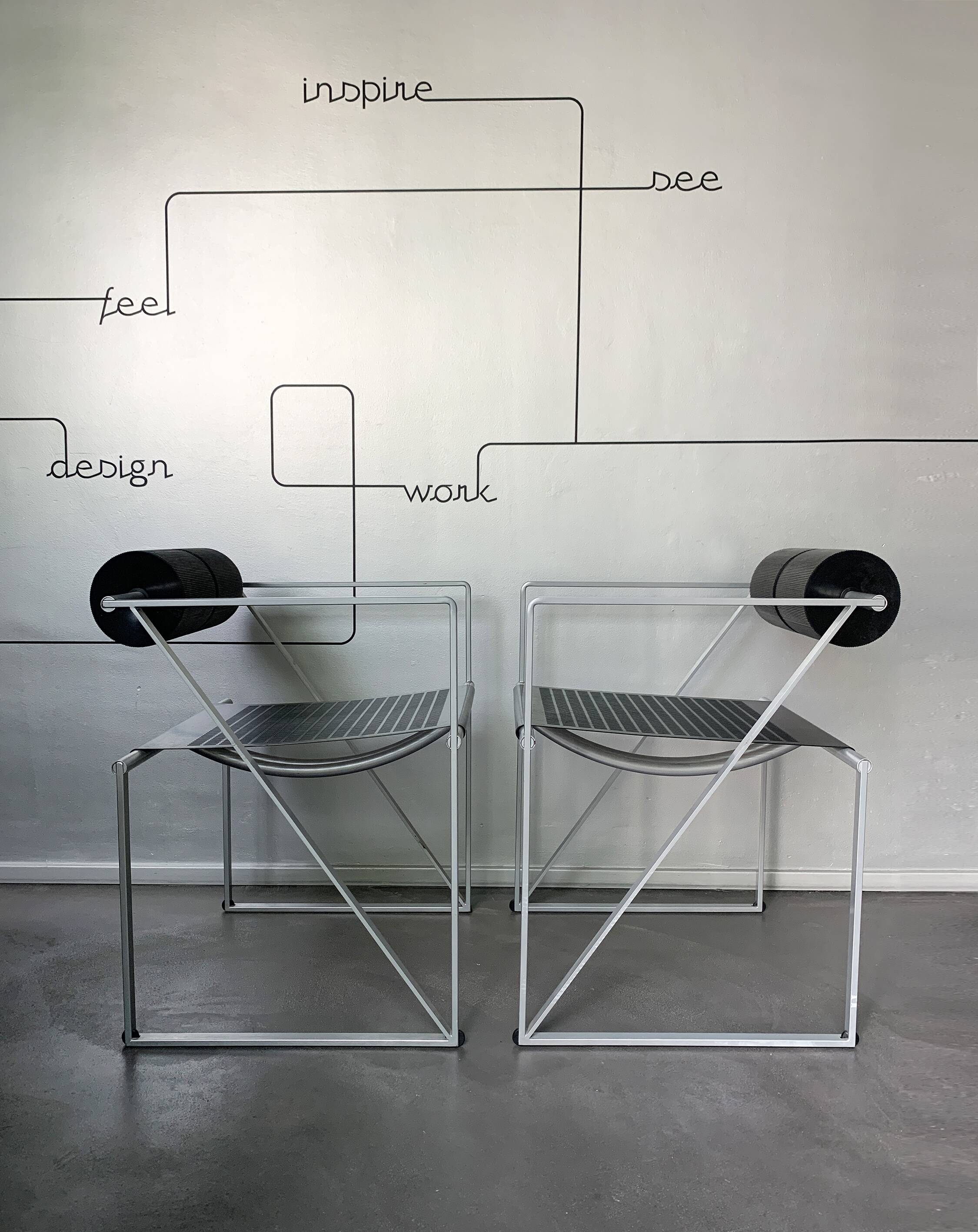 Pair of Seconda armchairs by Mario Botta for Alias, Postmodernism 1980s