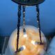 Antique alabaster Art Deco plafonnier chandelier