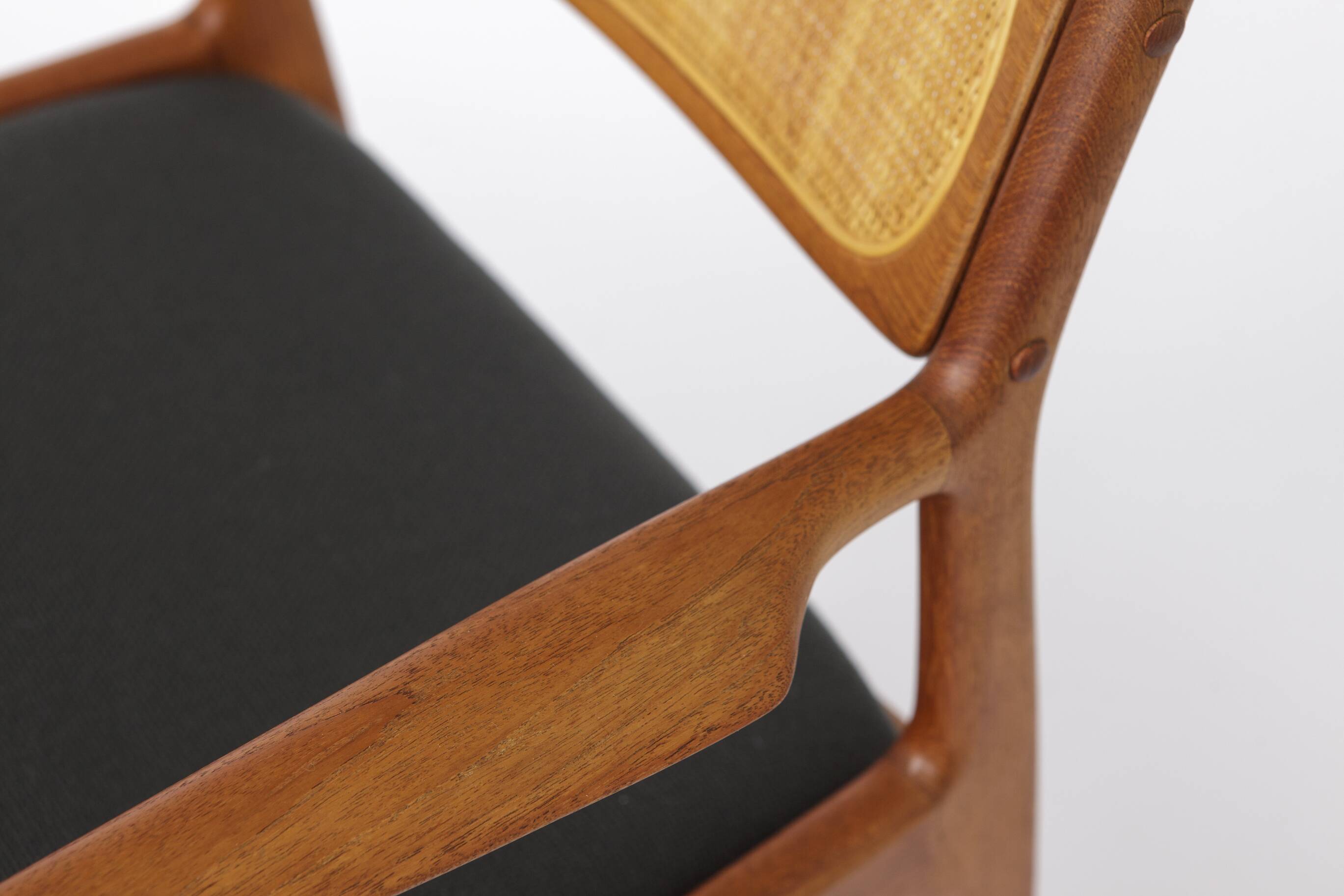 Danish Teak & Rattan Armchair by Ib Kofod-Larsen, 1960s, Model 4325