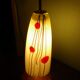 Art deco pendant lamp from the 70s, opaline, chrome metal