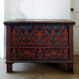 Old wedding chest painted 1891