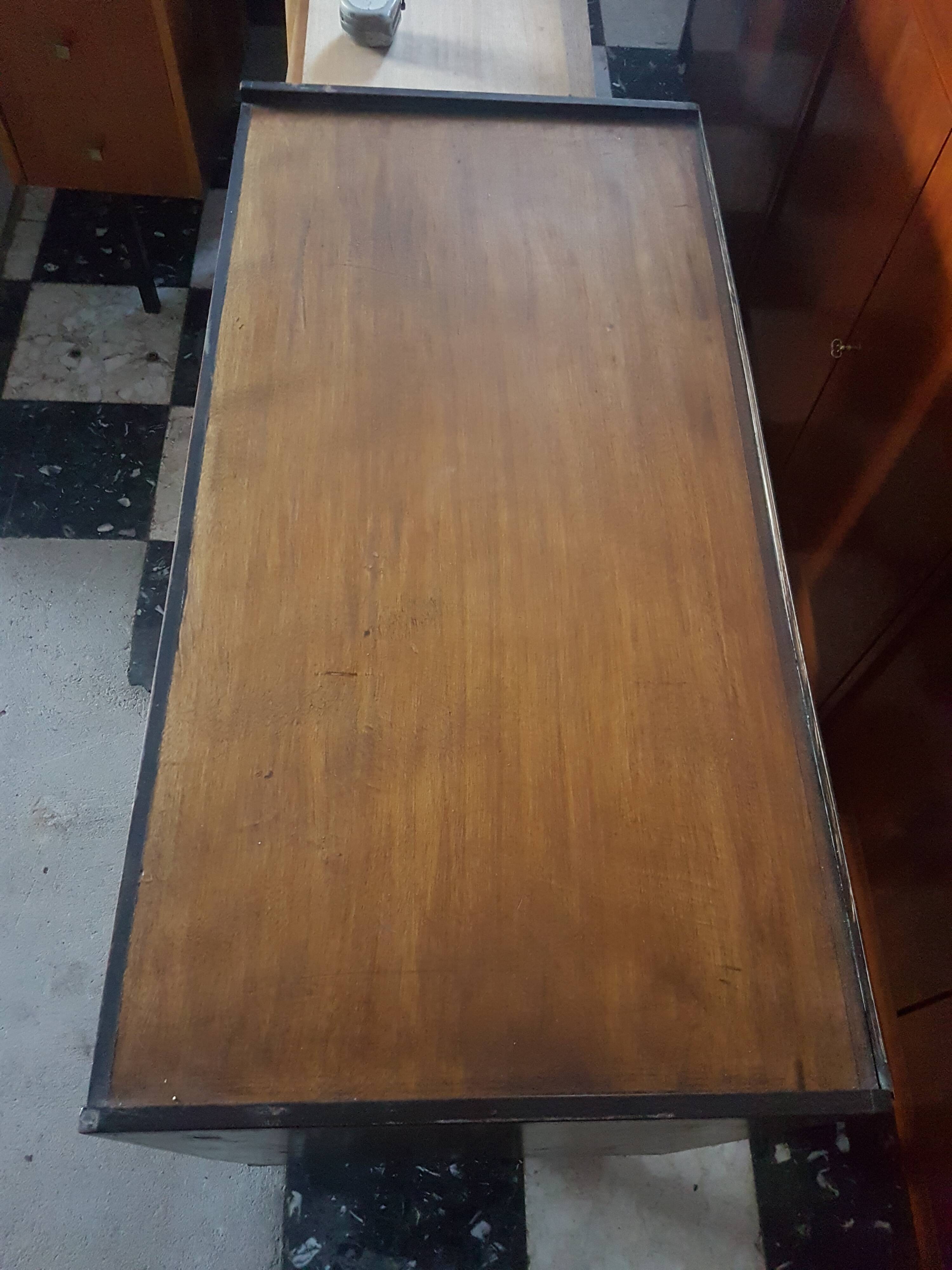 Chest of drawers vintage 1960 raw wood