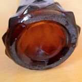 Amber glass vase 70s