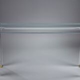 Console en plexiglas et laiton, maison roméo