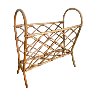 Rattan magazine holder