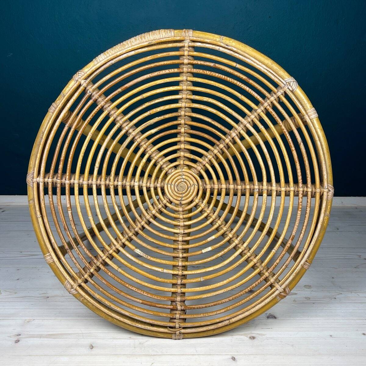 Vintage bamboo coffee table, Italy, 1960s