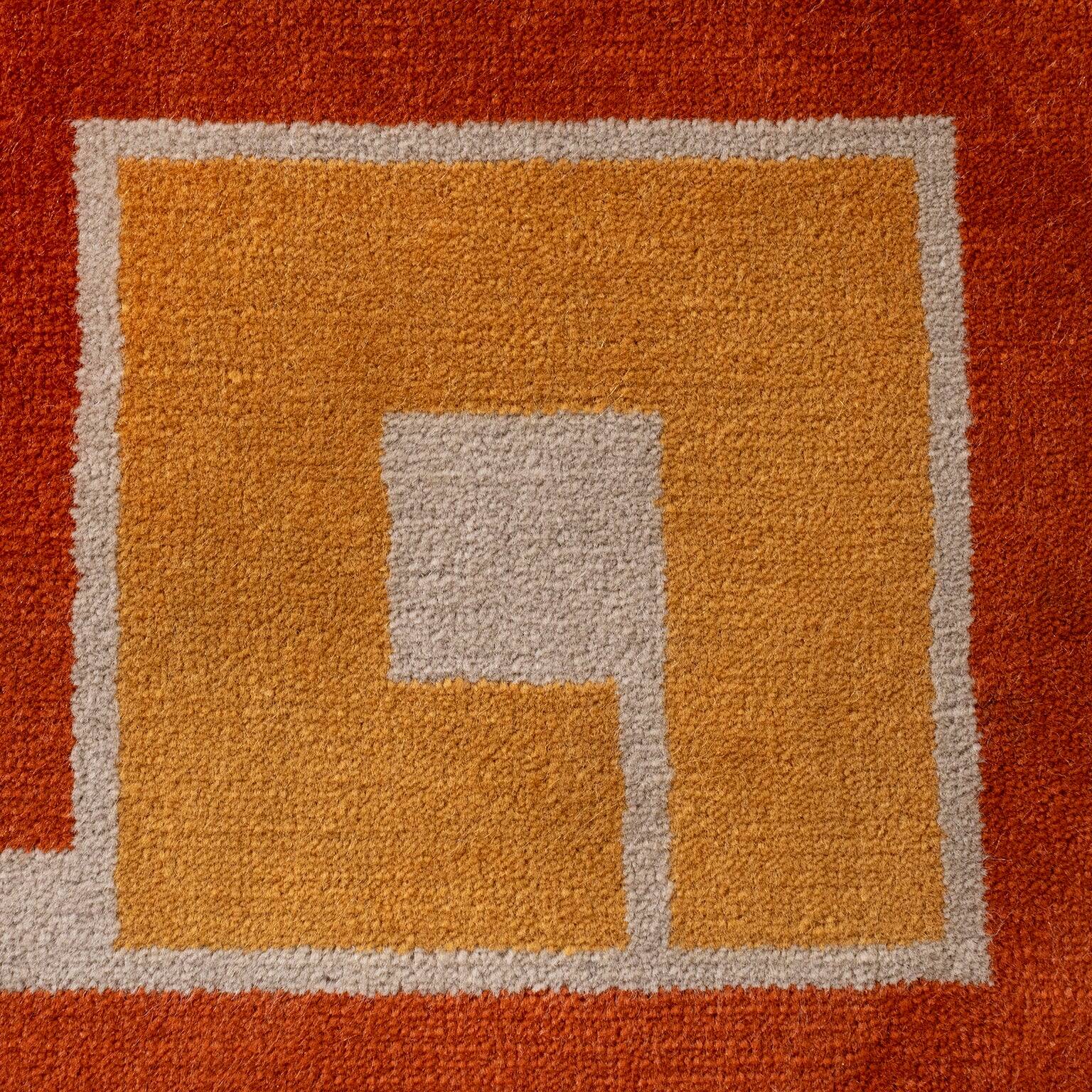 Geometric wool rug, France, c. 1970