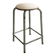Vintage metal and beech school stool - restored